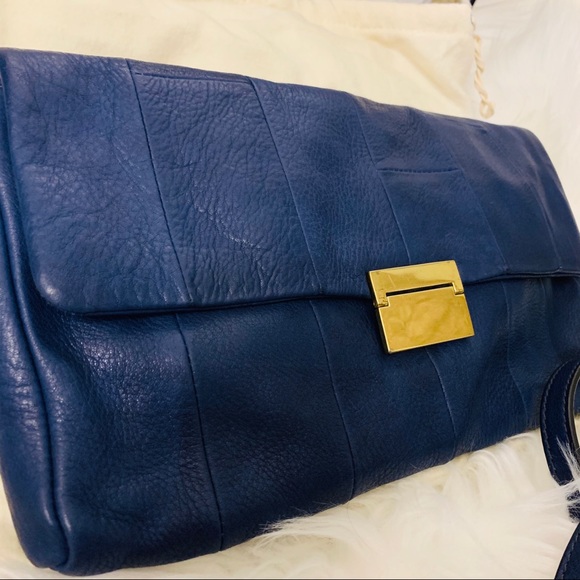J.Crew deep royal blue leather clutch/crossbody - Picture 6 of 13